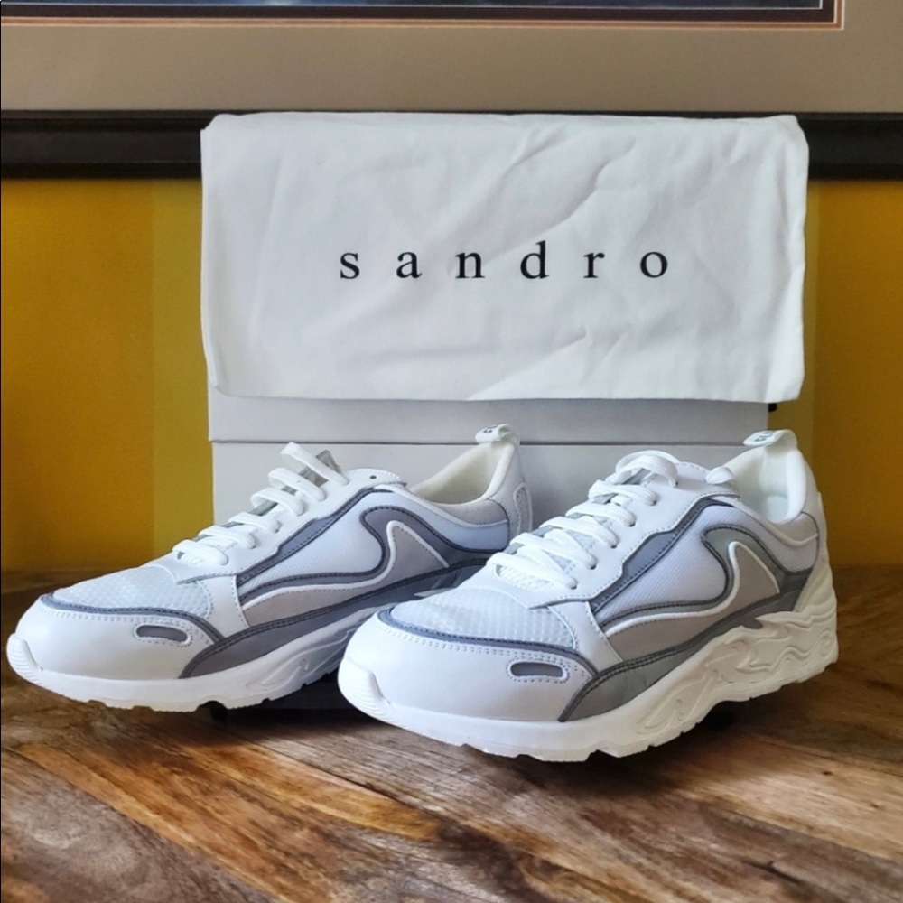 Sandro Paris Flame Sneaker New With Box & Shoe Bag